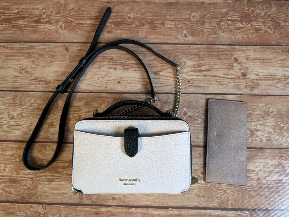 Kate Spade Hudson Pebbled Leather Crossbody Bag With Removable Card Holder KA467